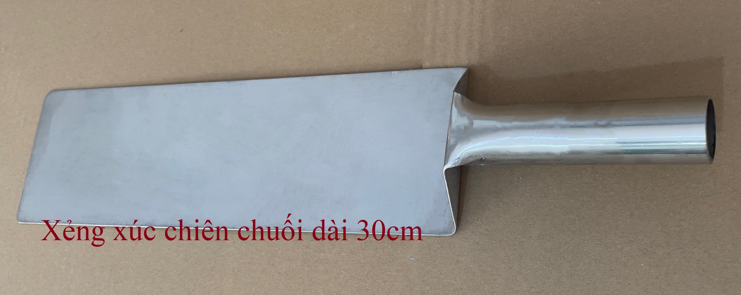 Xẻng xúc chiên chuối inox 